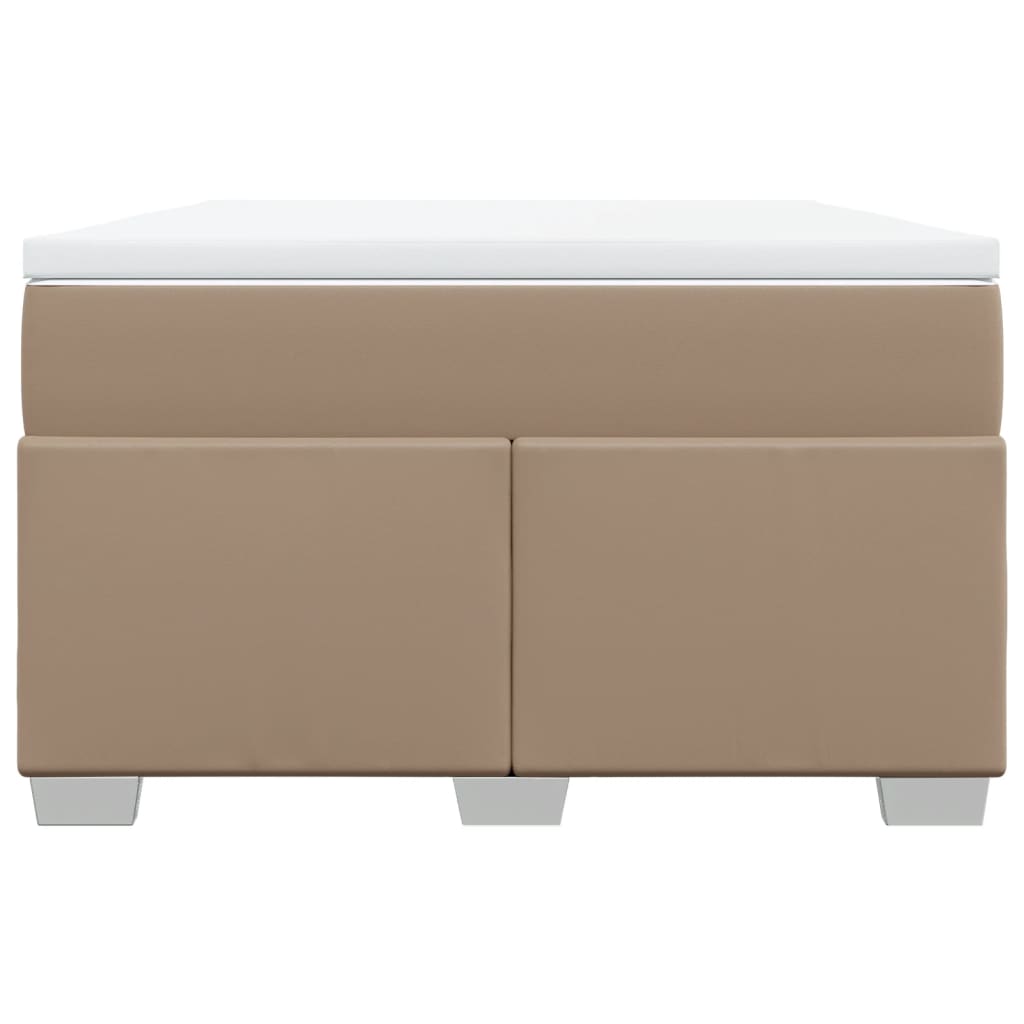 Sommier à lattes de lit matelas cappuccino 120x190cm similicuir - XIOS