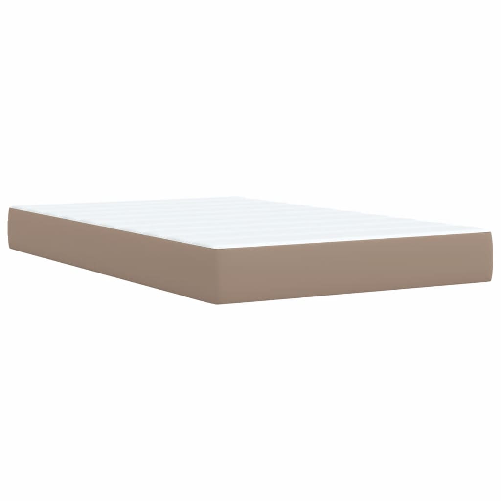 Sommier à lattes de lit matelas cappuccino 120x190cm similicuir - XIOS