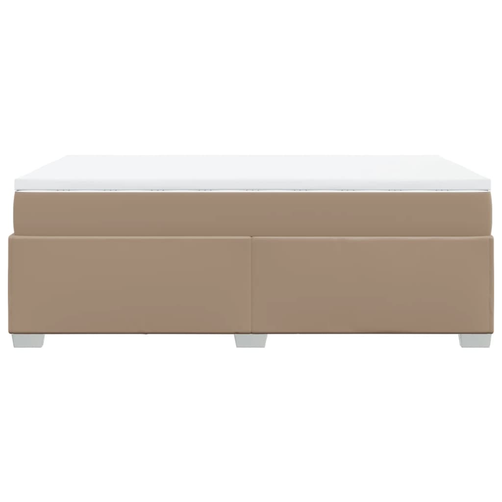 Sommier à lattes de lit matelas cappuccino 120x190cm similicuir - XIOS