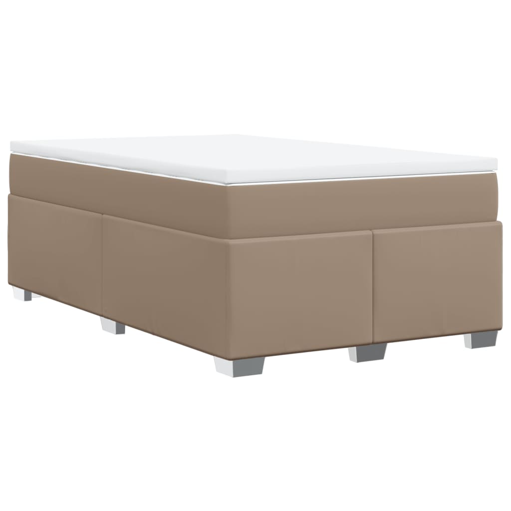 Sommier à lattes de lit matelas cappuccino 120x190cm similicuir - XIOS