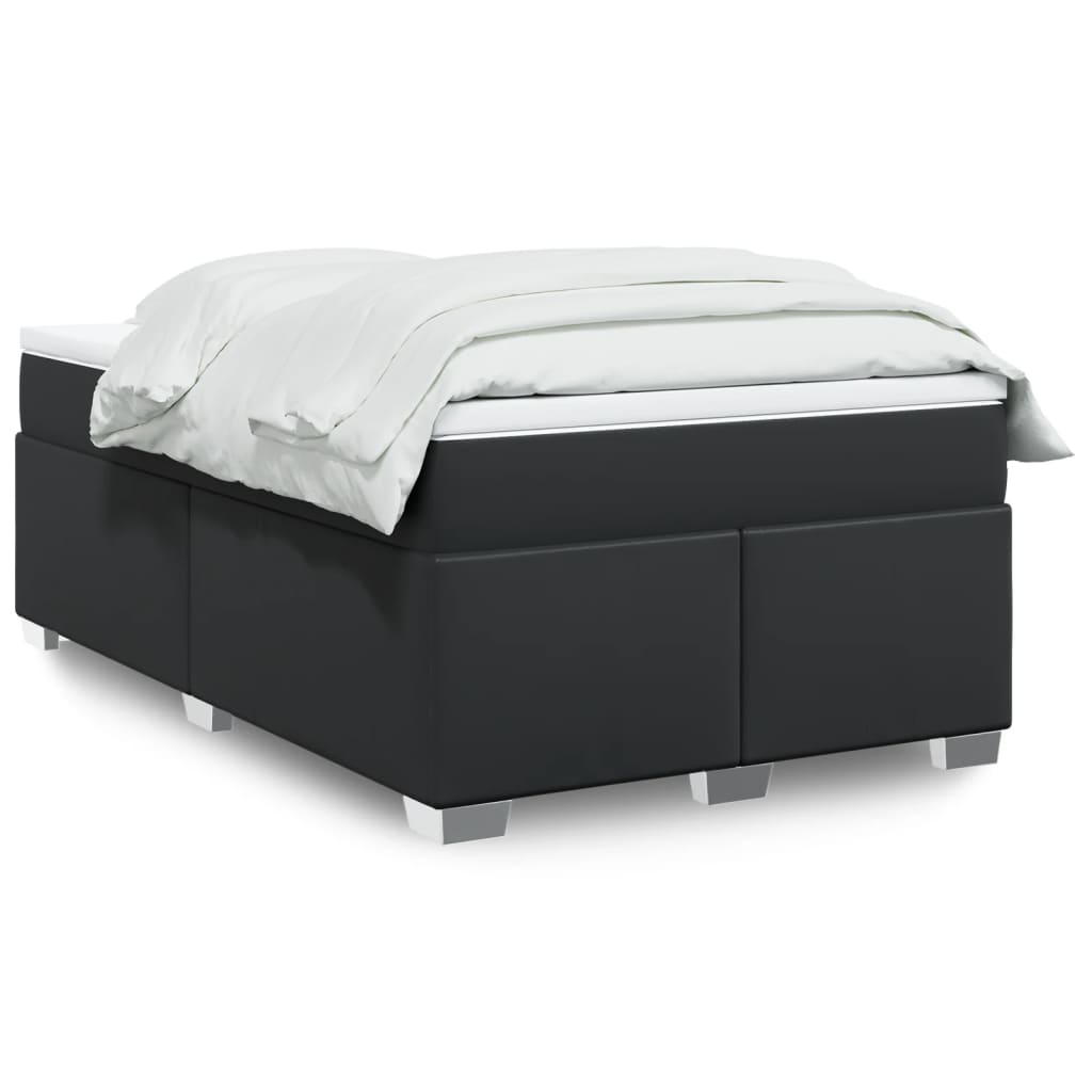 Sommier à lattes de lit matelas Noir 120x200 cm Similicuir - XIOS