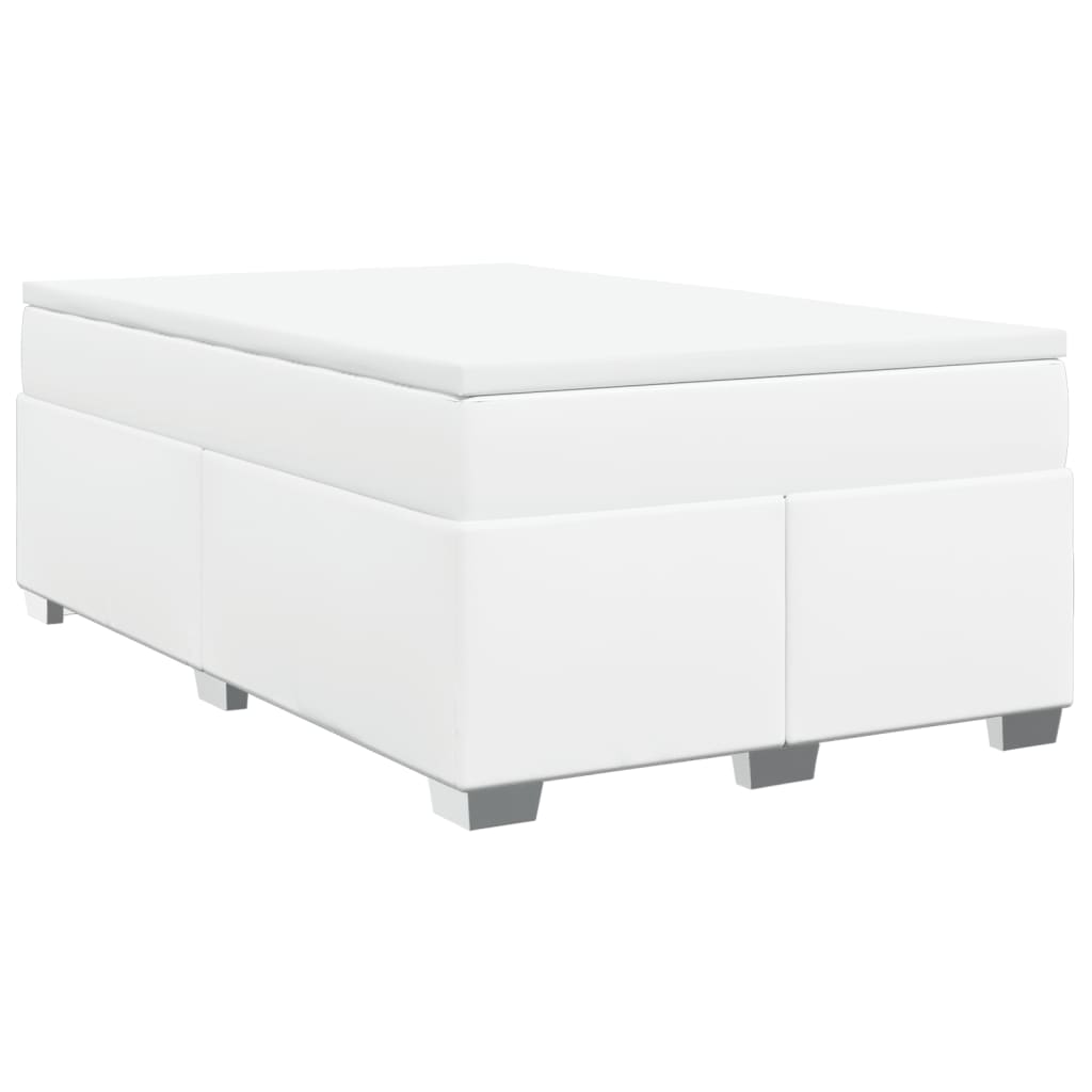 Sommier à lattes de lit avec matelas Blanc 120x200cm Similicuir - XIOS