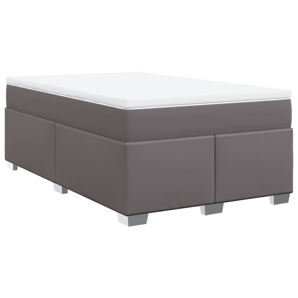 Sommier à lattes de lit avec matelas Gris 120x200 cm Similicuir - XIOS