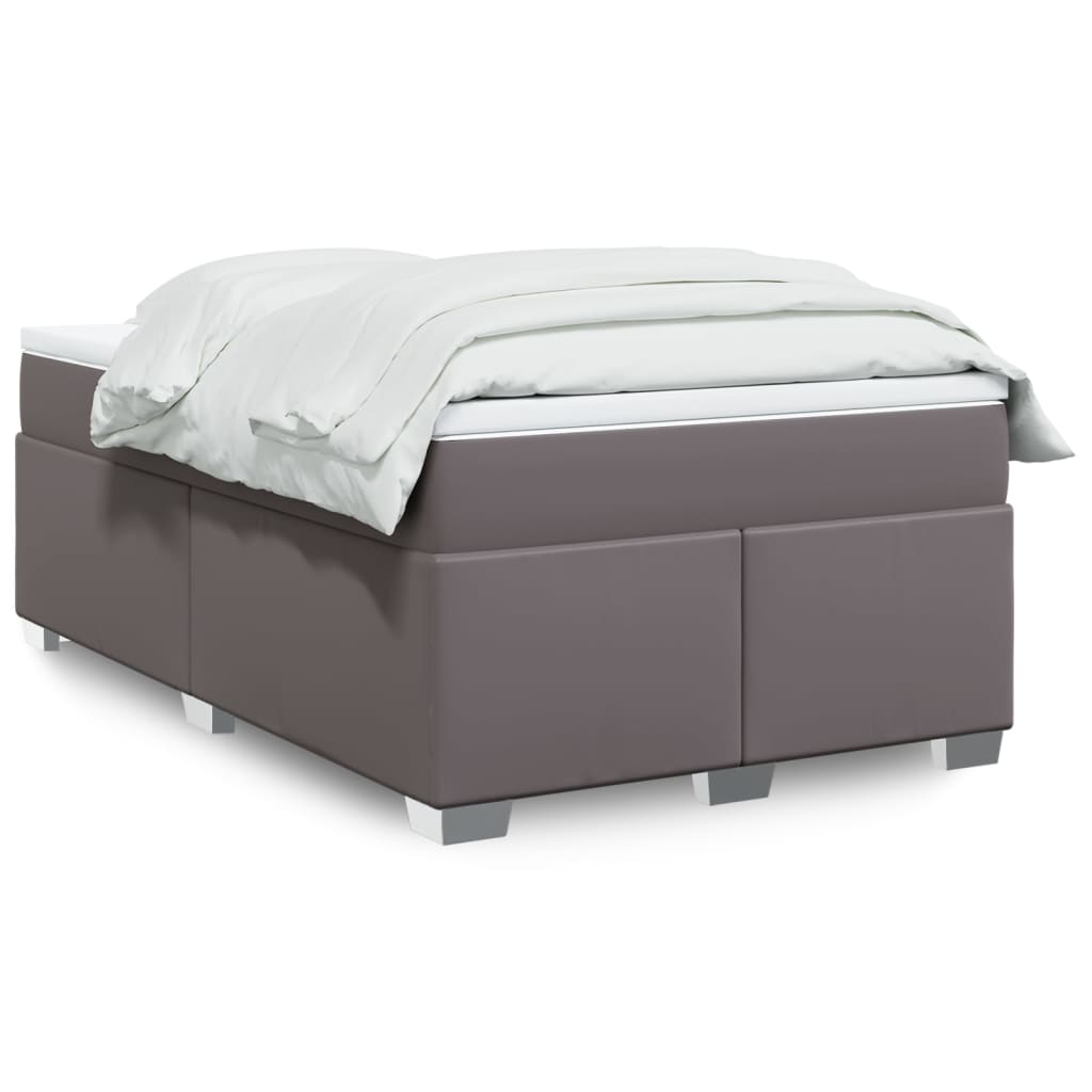 Sommier à lattes de lit avec matelas Gris 120x200 cm Similicuir - XIOS