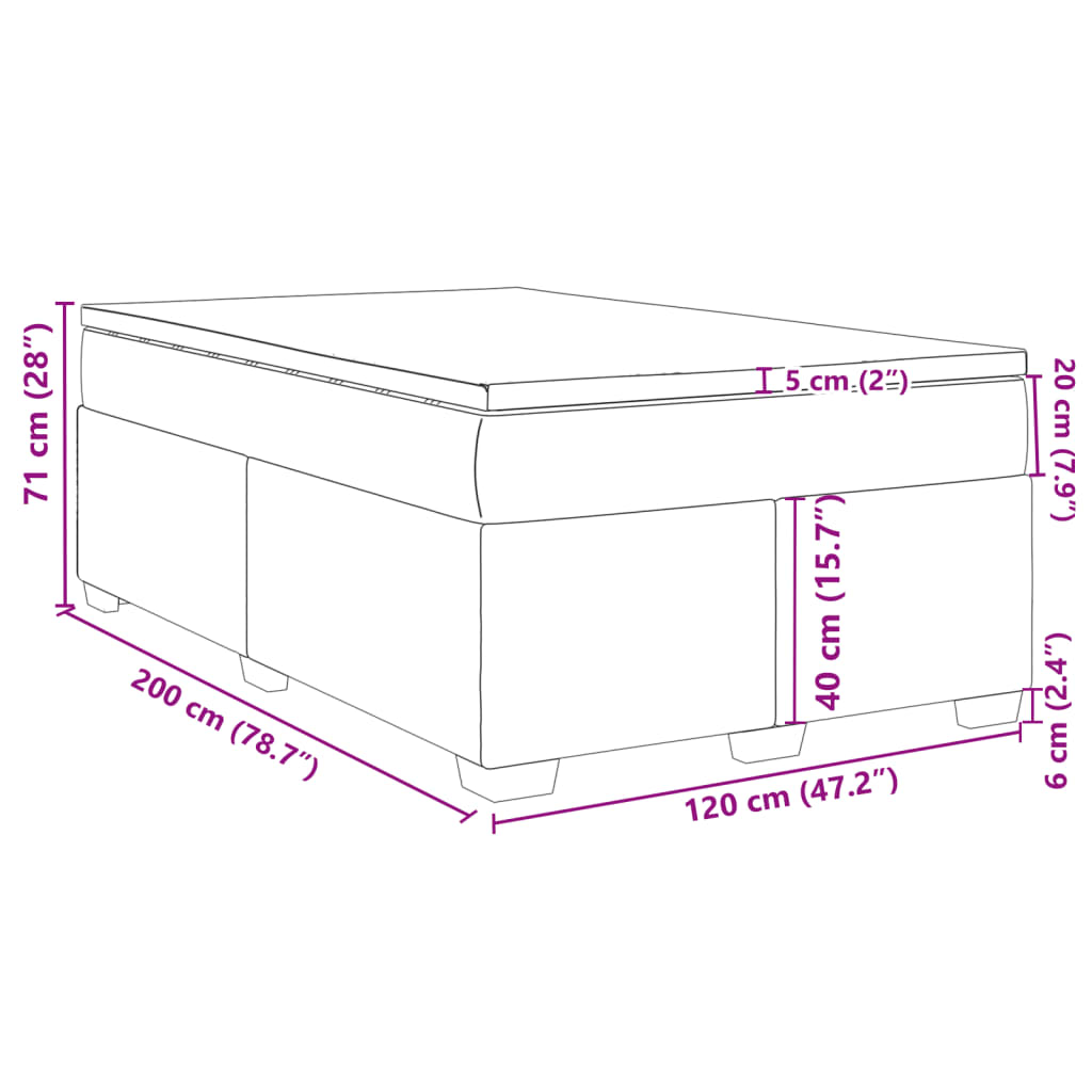 Sommier à lattes de lit avec matelas Cappuccino 120x200 cm - XIOS