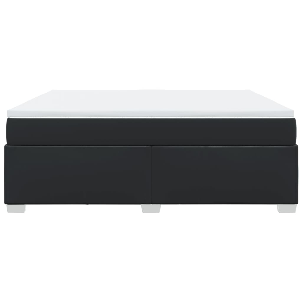 Sommier à lattes de lit avec matelas Noir 180x200 cm Similicuir - XIOS