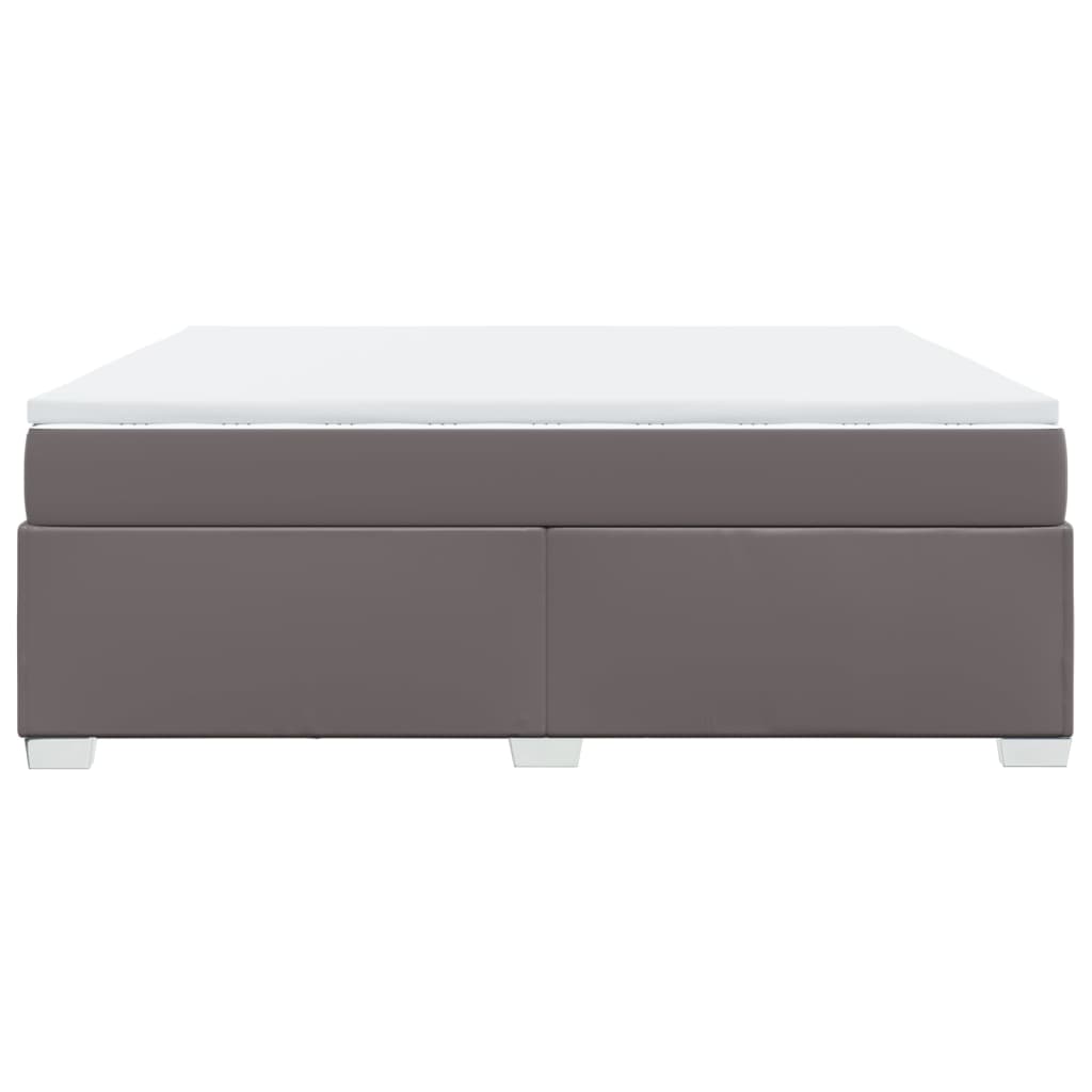 Sommier à lattes de lit avec matelas Gris 180x200 cm Similicuir - XIOS