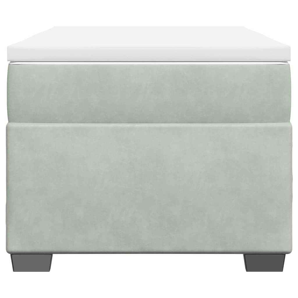 Sommier à lattes de lit et matelas Gris clair 80x200 cm Velours - XIOS