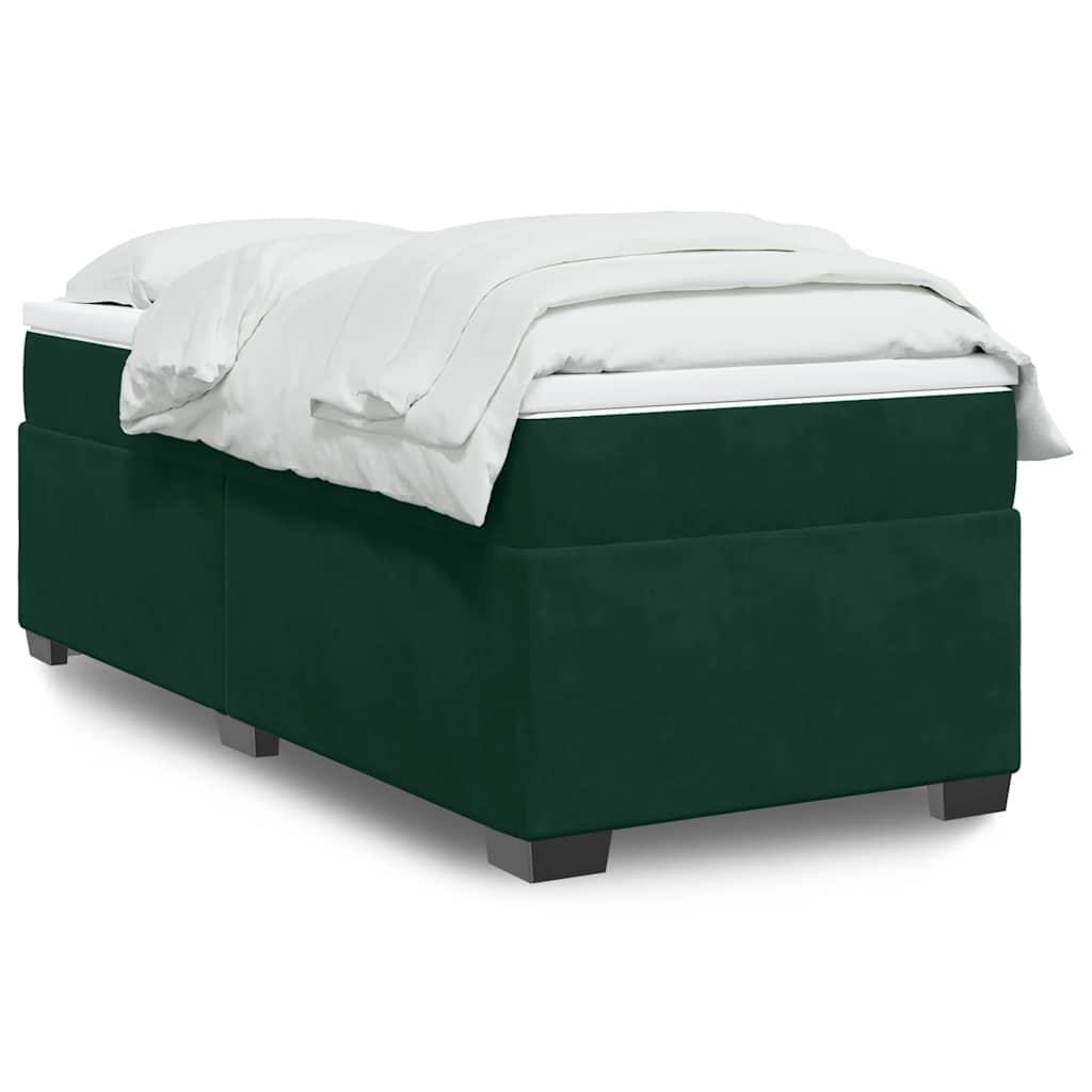 Sommier à lattes de lit et matelas Vert foncé 80x200 cm Velours - XIOS