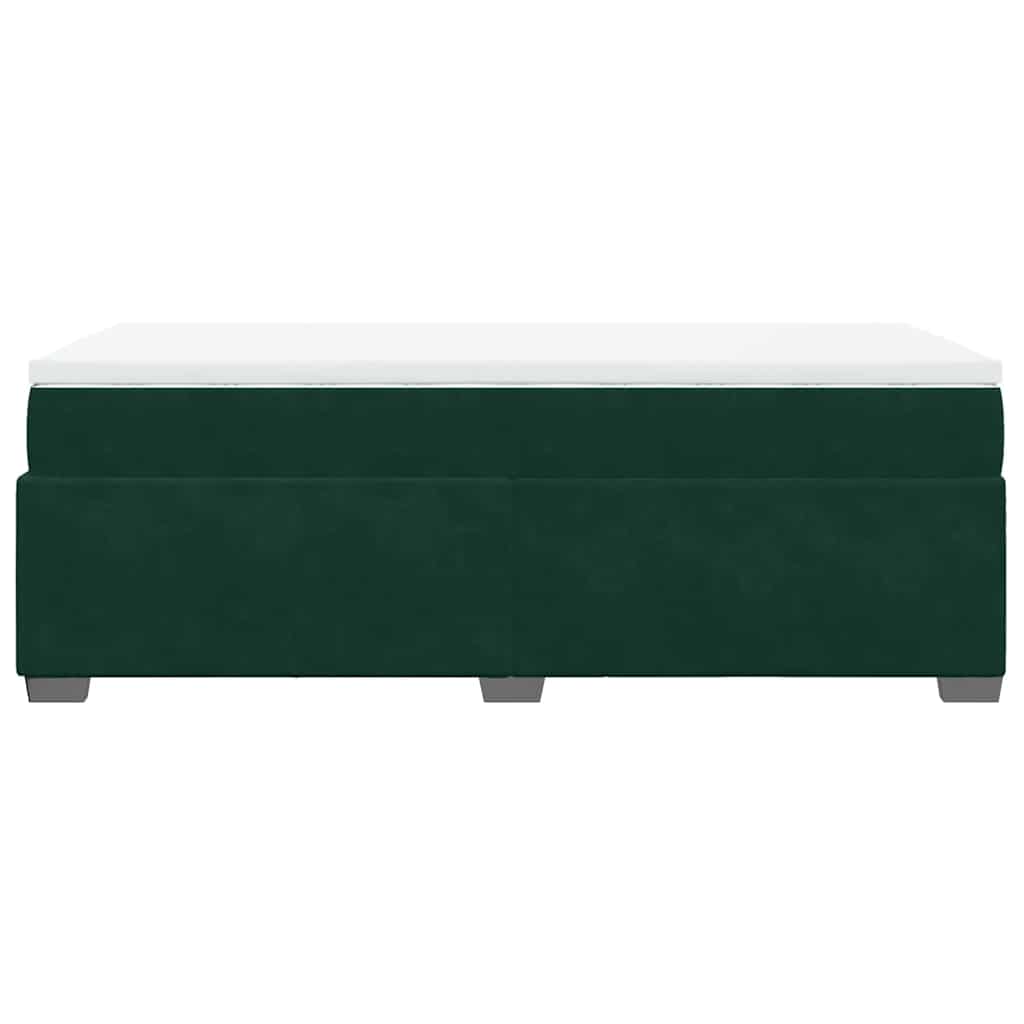 Sommier à lattes de lit avec matelas Vert foncé 90x190 cm