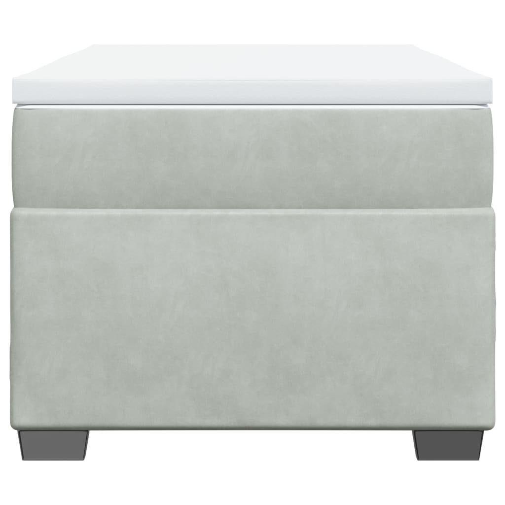 Sommier à lattes de lit et matelas Gris clair 90x200 cm Velours - XIOS