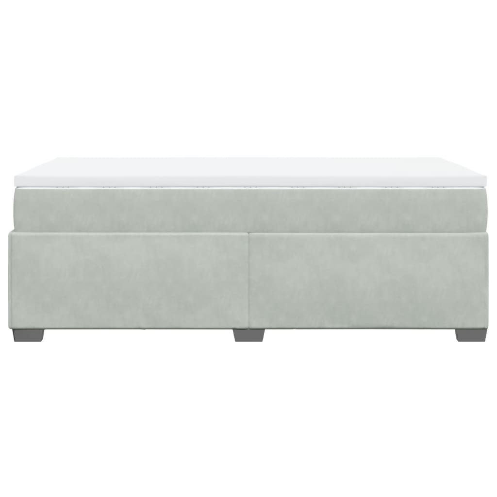 Sommier à lattes de lit et matelas Gris clair 90x200 cm Velours - XIOS