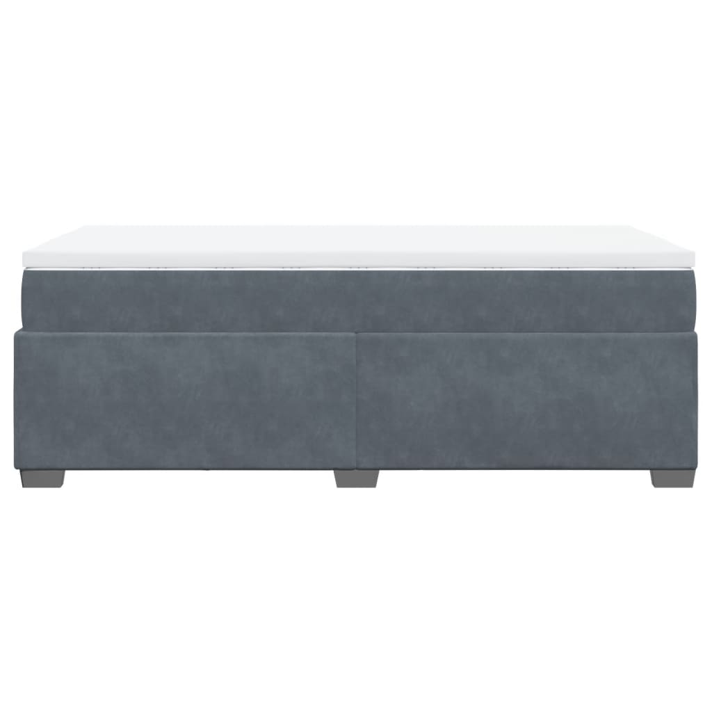 Sommier à lattes de lit et matelas Gris foncé 90x200 cm Velours - XIOS