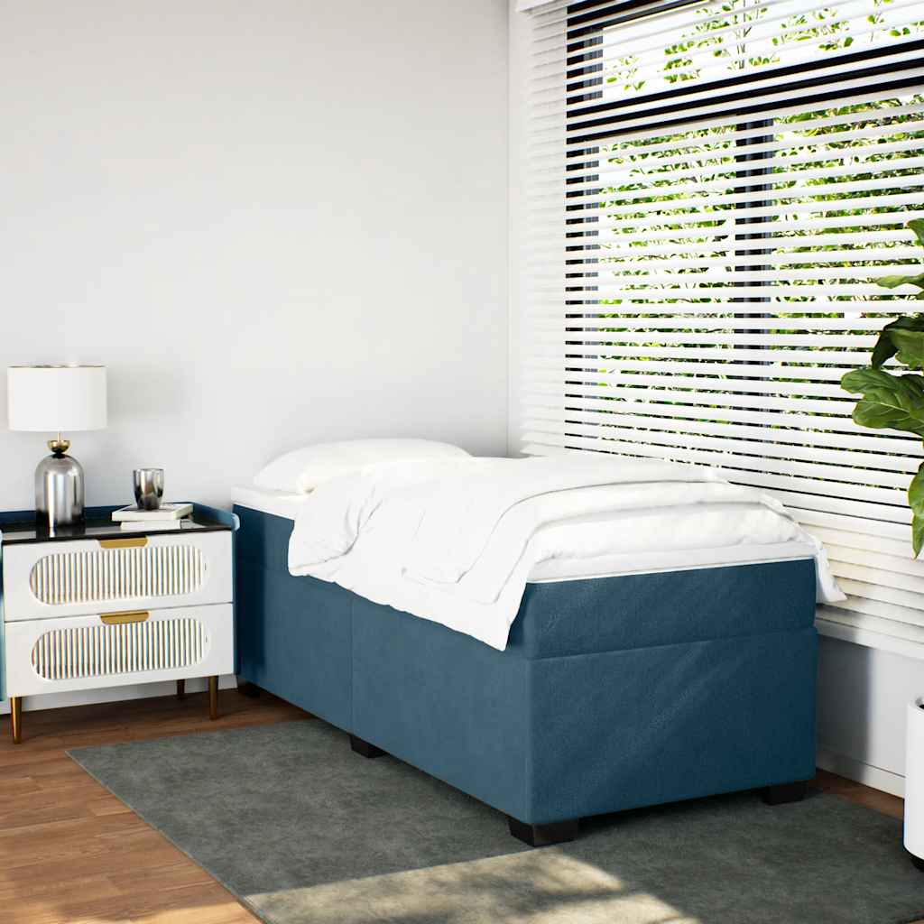 Sommier à lattes de lit avec matelas Bleu foncé 90x200 cm - XIOS