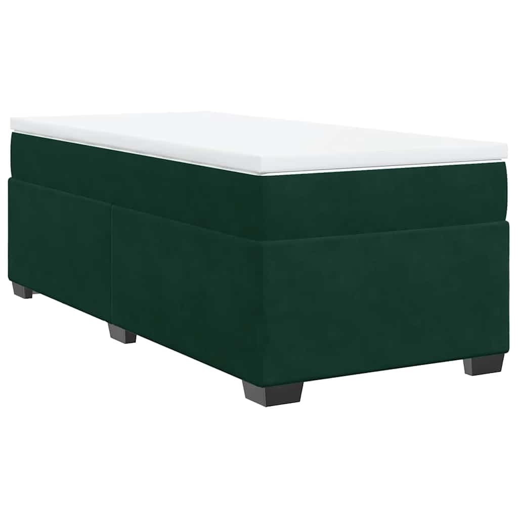 Sommier à lattes de lit avec matelas Vert foncé 100x200 cm - XIOS