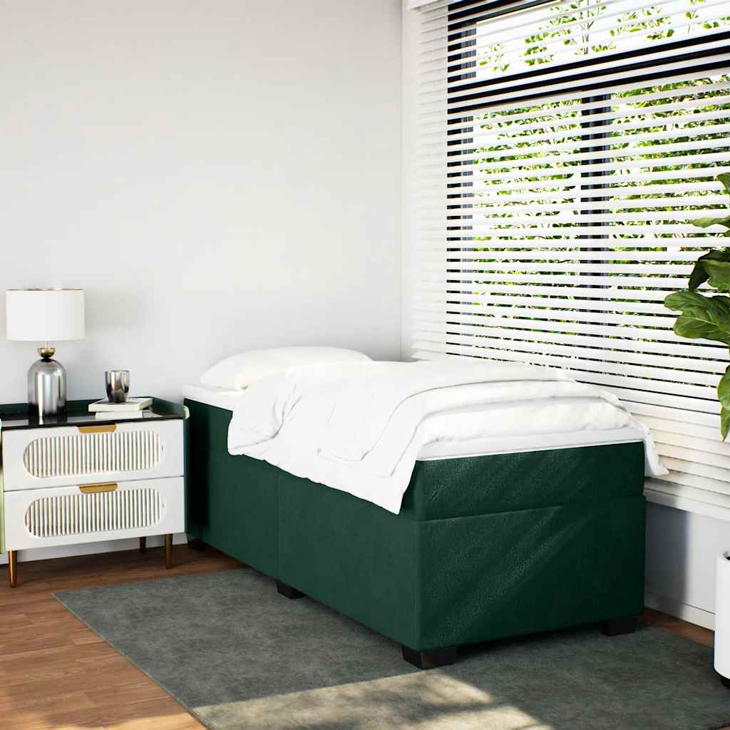 Sommier à lattes de lit avec matelas Vert foncé 100x200 cm - XIOS