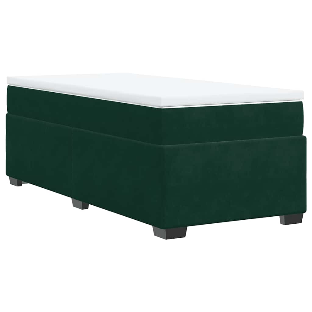 Sommier à lattes de lit avec matelas Vert foncé 100x200 cm - XIOS