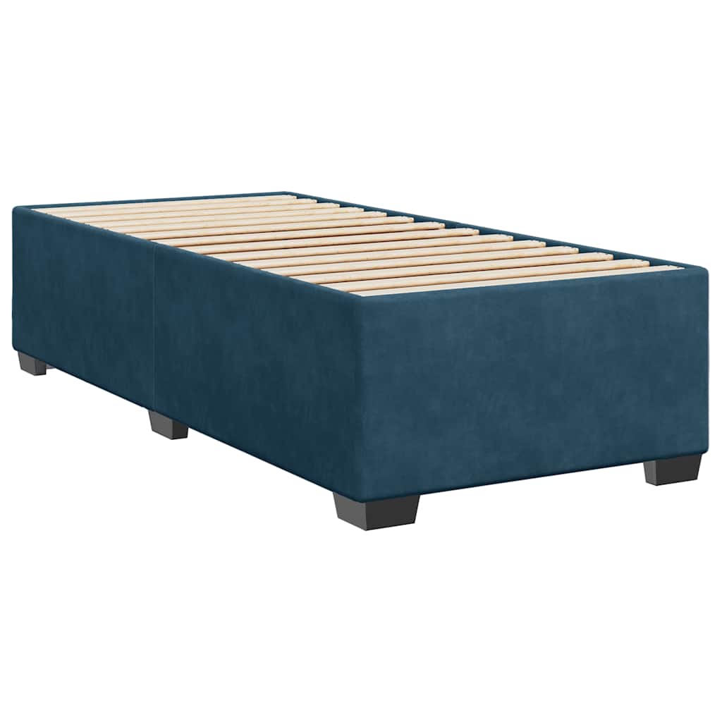 Sommier à lattes de lit avec matelas Bleu foncé 100x200 cm - XIOS