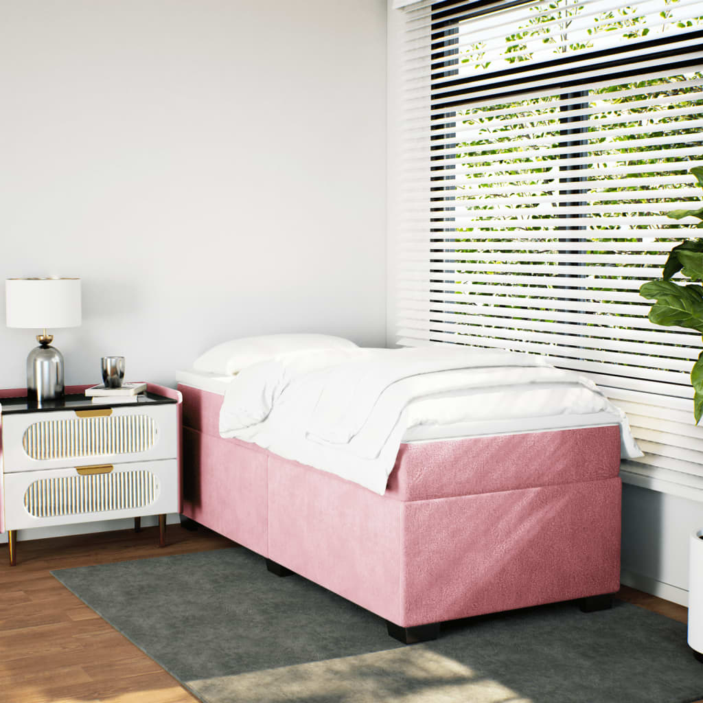 Sommier à lattes de lit avec matelas Rose 100x200 cm Velours - XIOS