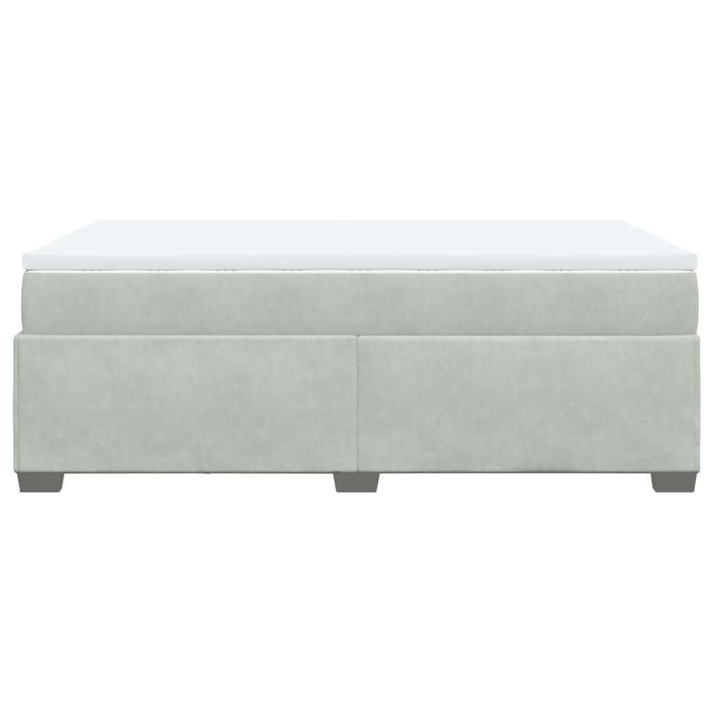 Sommier à lattes de lit et matelas gris clair 120x190cm velours - XIOS
