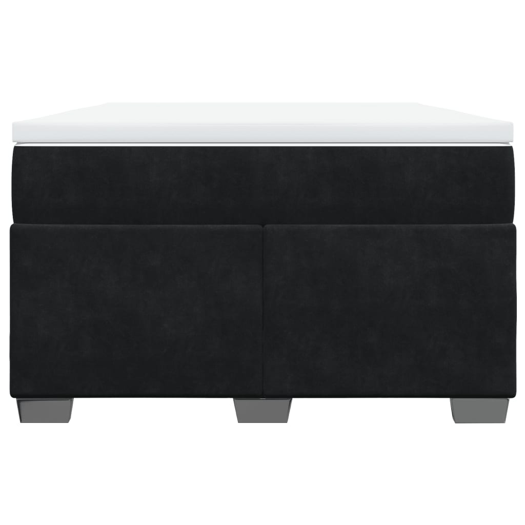 Sommier à lattes de lit avec matelas noir 120x190 cm velours - XIOS