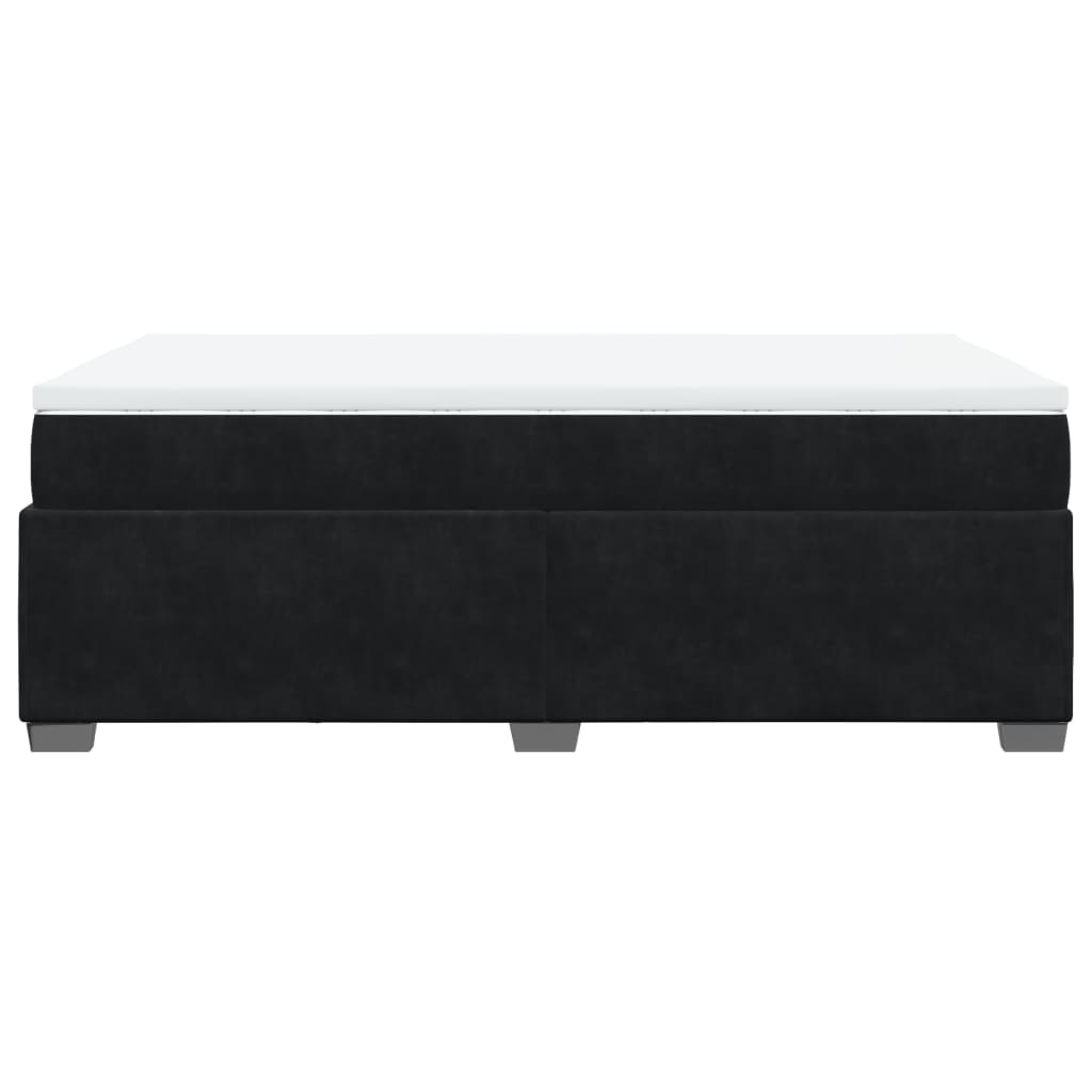 Sommier à lattes de lit avec matelas noir 120x190 cm velours - XIOS