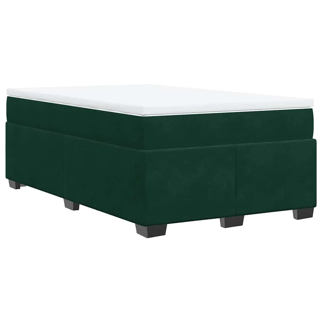 Sommier à lattes de lit avec matelas vert foncé 120x190 cm - XIOS
