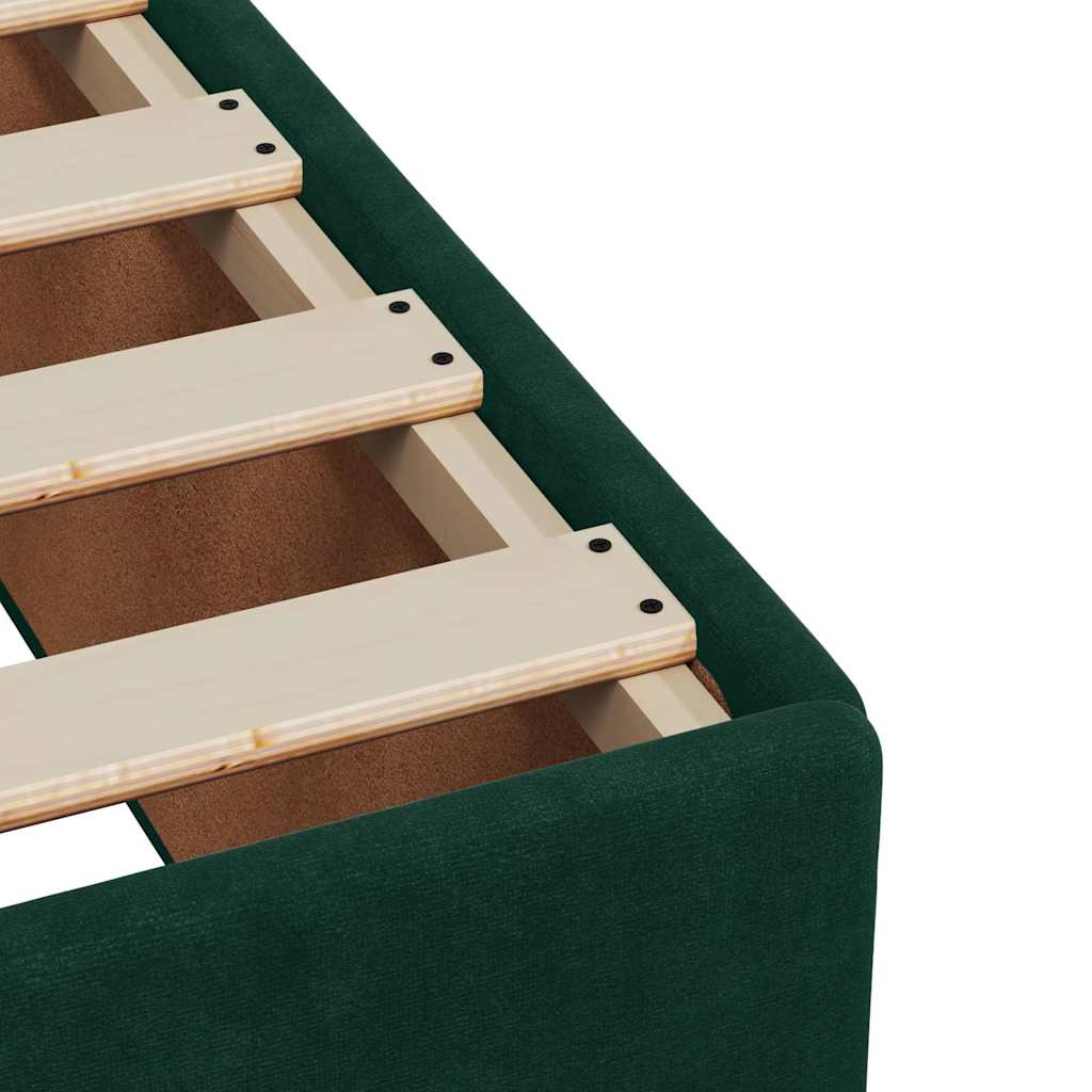 Sommier à lattes de lit avec matelas vert foncé 120x190 cm - XIOS