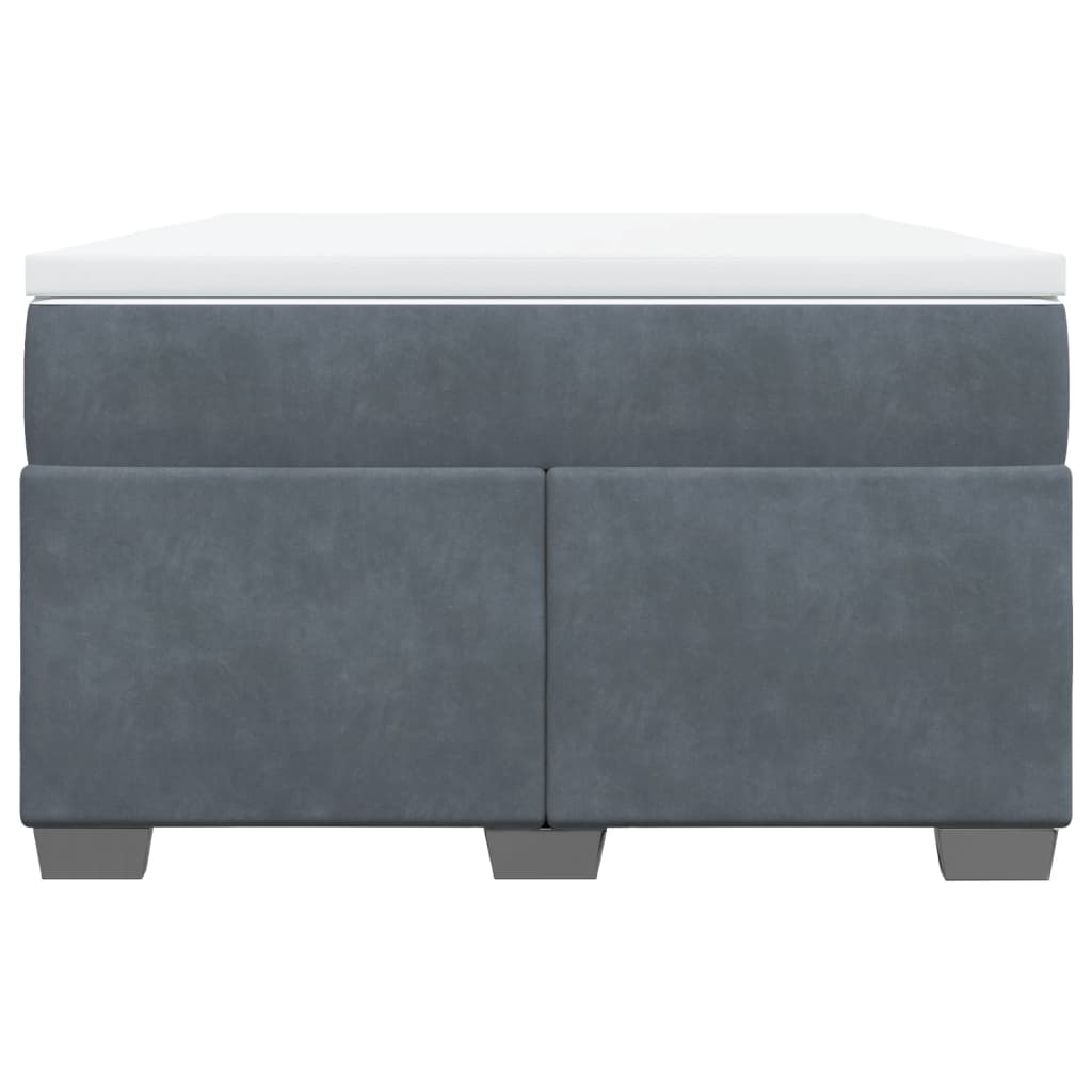 Sommier à lattes de lit et matelas Gris foncé 120x200cm Velours - XIOS