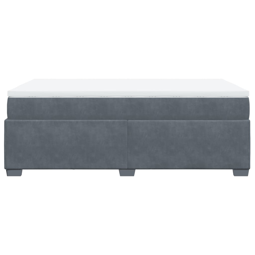 Sommier à lattes de lit et matelas Gris foncé 120x200cm Velours - XIOS