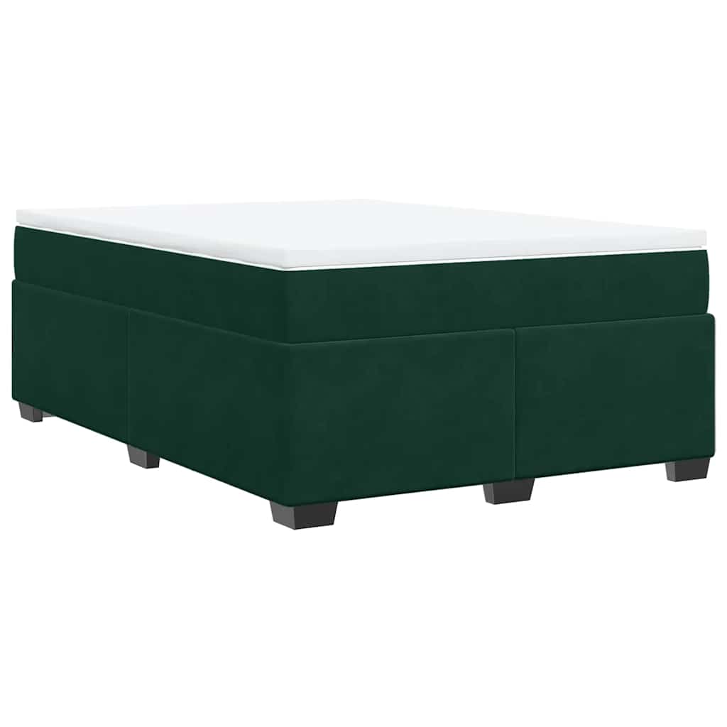 Sommier à lattes de lit et matelas Vert foncé 140x190cm Velours - XIOS