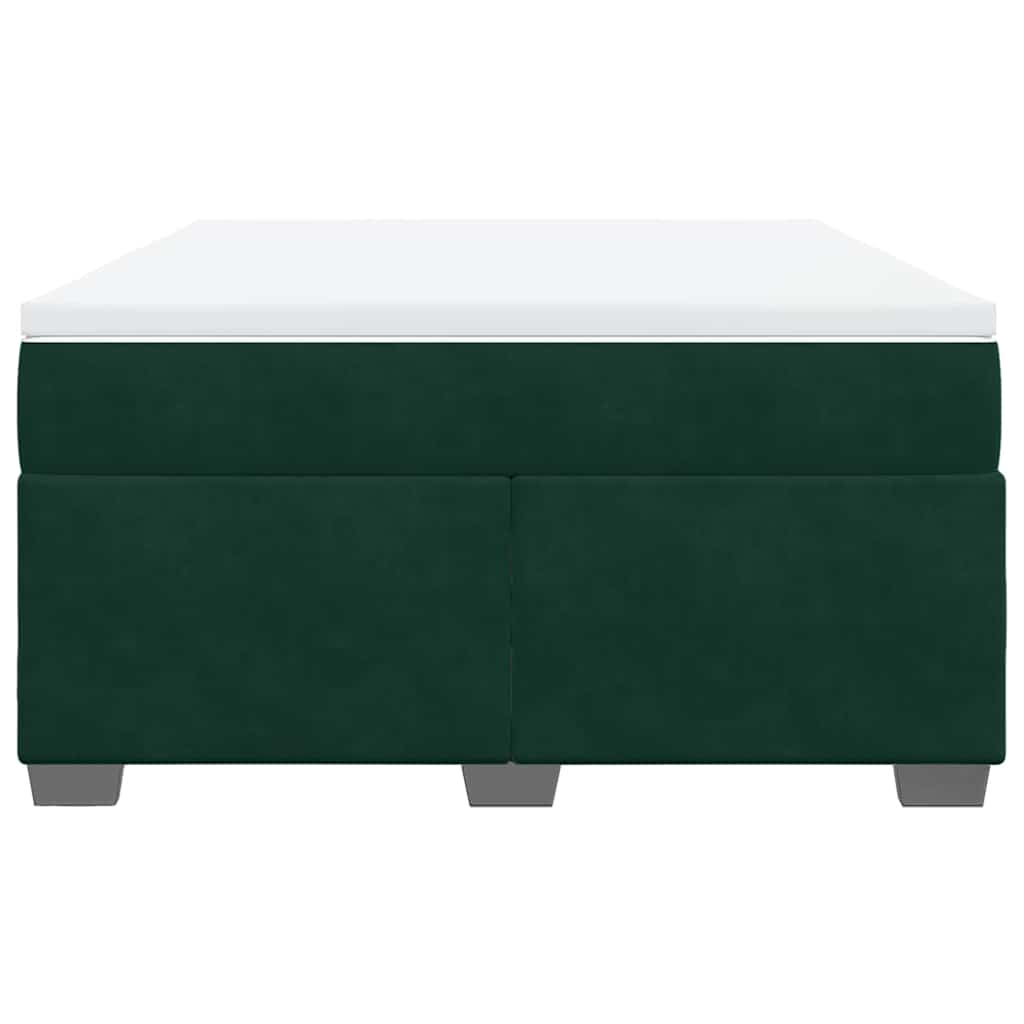 Sommier à lattes de lit et matelas Vert foncé 140x190cm Velours - XIOS