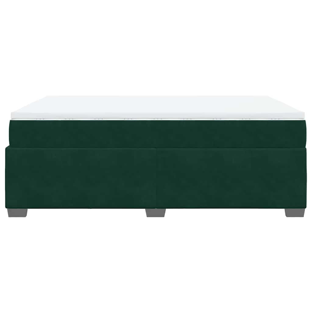 Sommier à lattes de lit et matelas Vert foncé 140x190cm Velours - XIOS