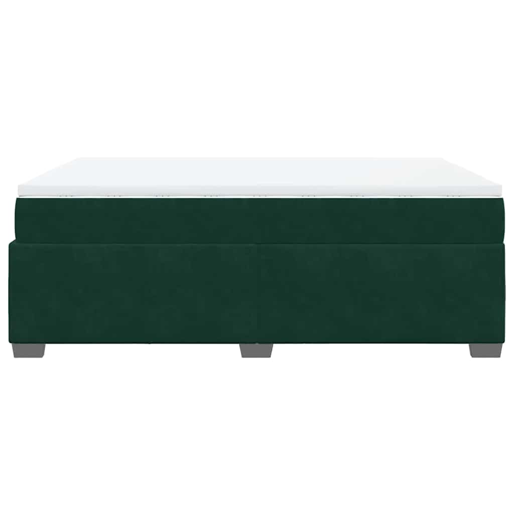 Sommier à lattes de lit et matelas Vert foncé 140x200cm Velours - XIOS