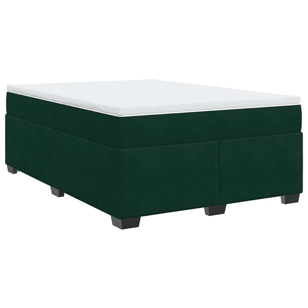 Sommier à lattes de lit et matelas Vert foncé 140x200cm Velours - XIOS