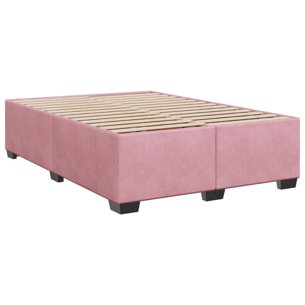 Sommier à lattes de lit avec matelas Rose 140x200 cm Velours - XIOS
