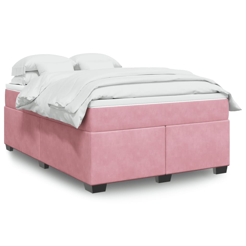 Sommier à lattes de lit avec matelas Rose 140x200 cm Velours - XIOS