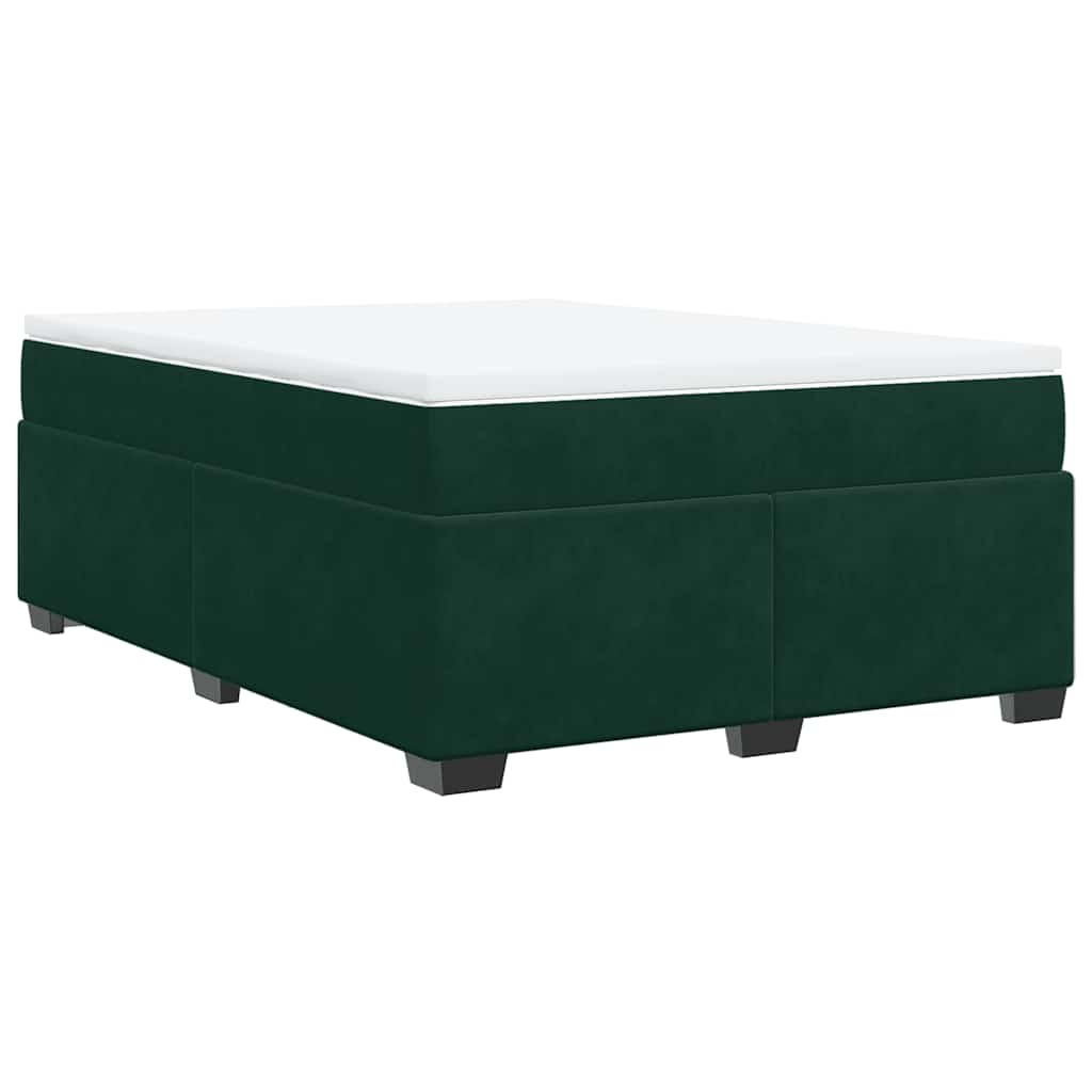 Sommier à lattes de lit et matelas Vert foncé 160x200cm Velours - XIOS