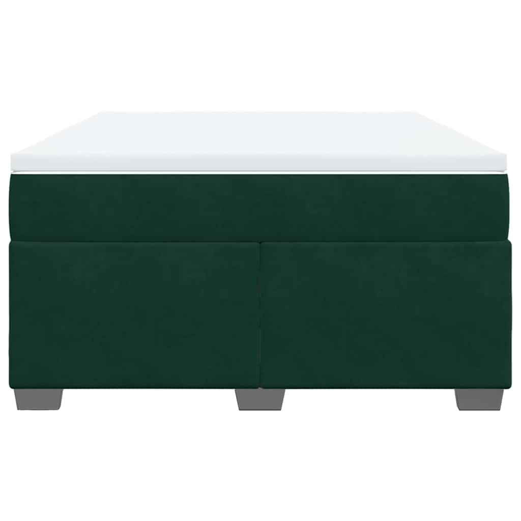 Sommier à lattes de lit et matelas Vert foncé 160x200cm Velours - XIOS