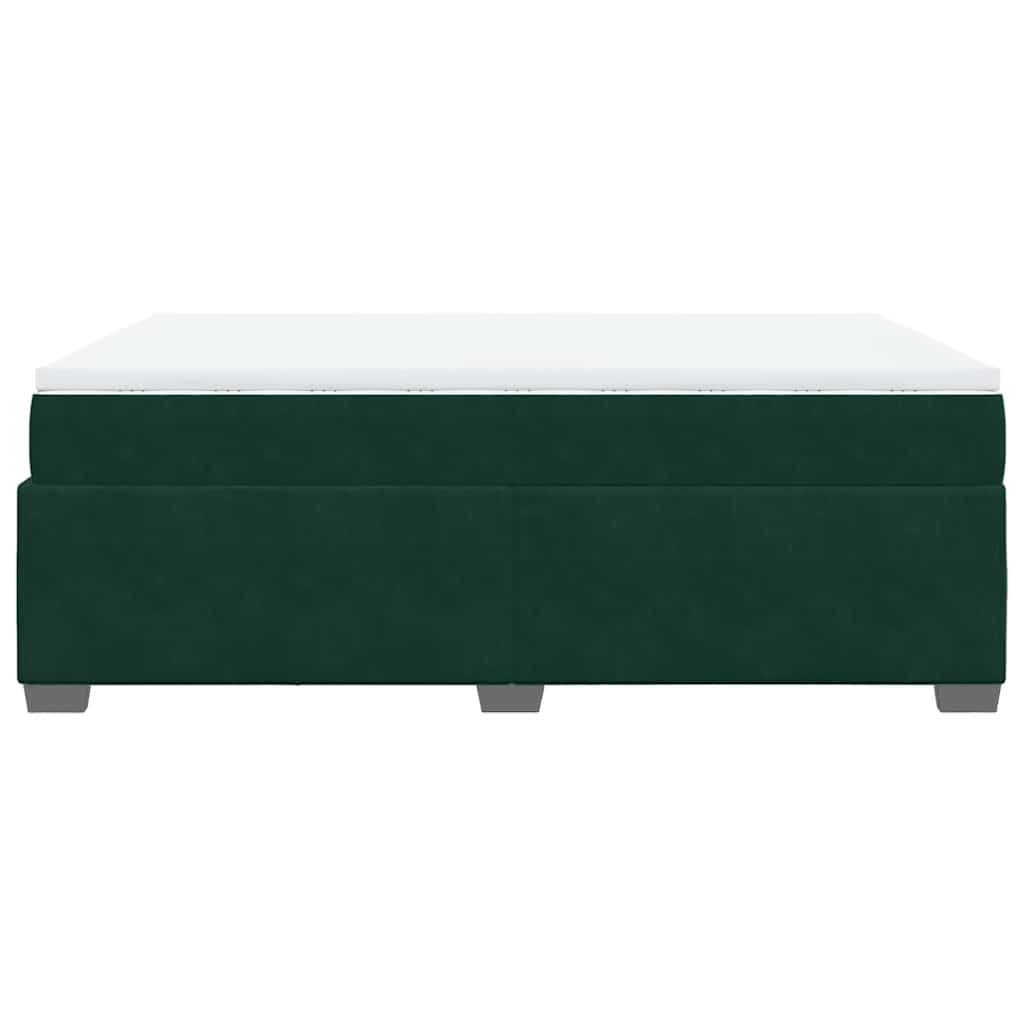 Sommier à lattes de lit et matelas Vert foncé 160x200cm Velours - XIOS