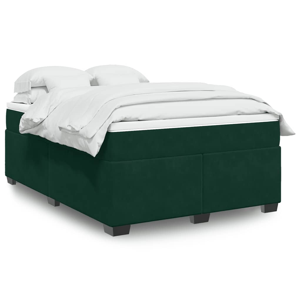 Sommier à lattes de lit et matelas Vert foncé 160x200cm Velours - XIOS