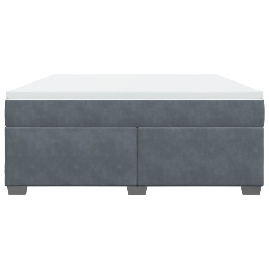 Sommier à lattes de lit et matelas Gris foncé 180x200cm Velours - XIOS