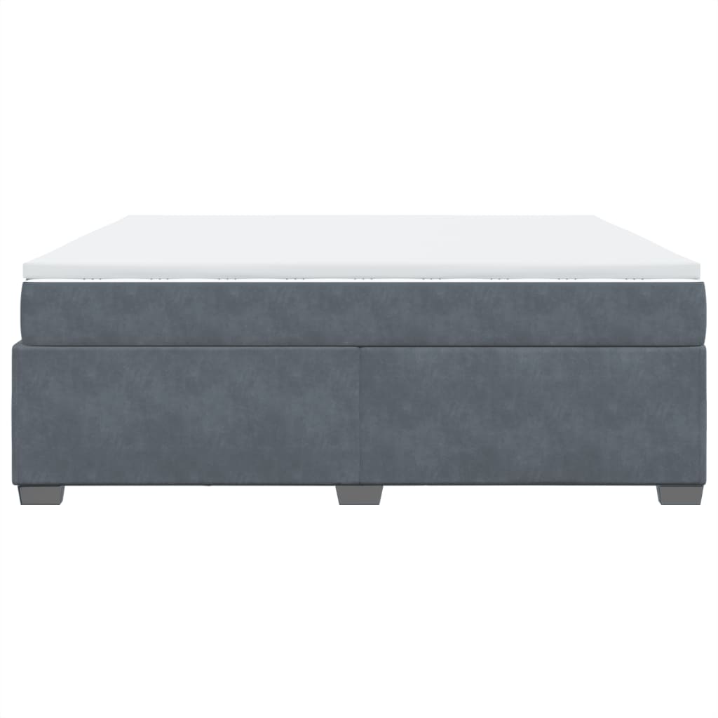 Sommier à lattes de lit et matelas Gris foncé 180x200cm Velours - XIOS