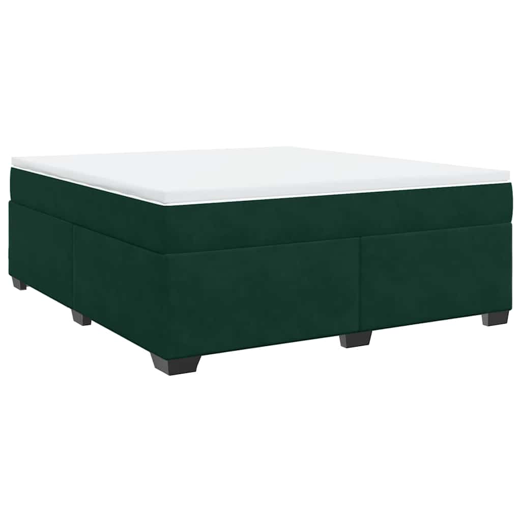 Sommier à lattes de lit et matelas Vert foncé 180x200cm Velours - XIOS