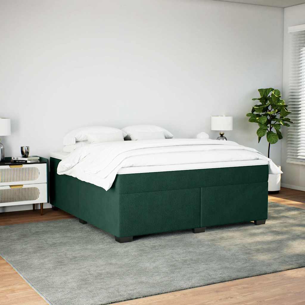 Sommier à lattes de lit et matelas Vert foncé 180x200cm Velours - XIOS
