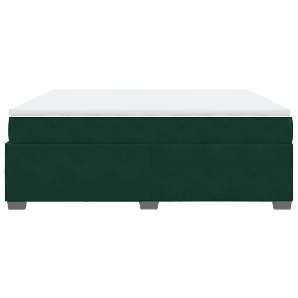 Sommier à lattes de lit et matelas Vert foncé 180x200cm Velours - XIOS
