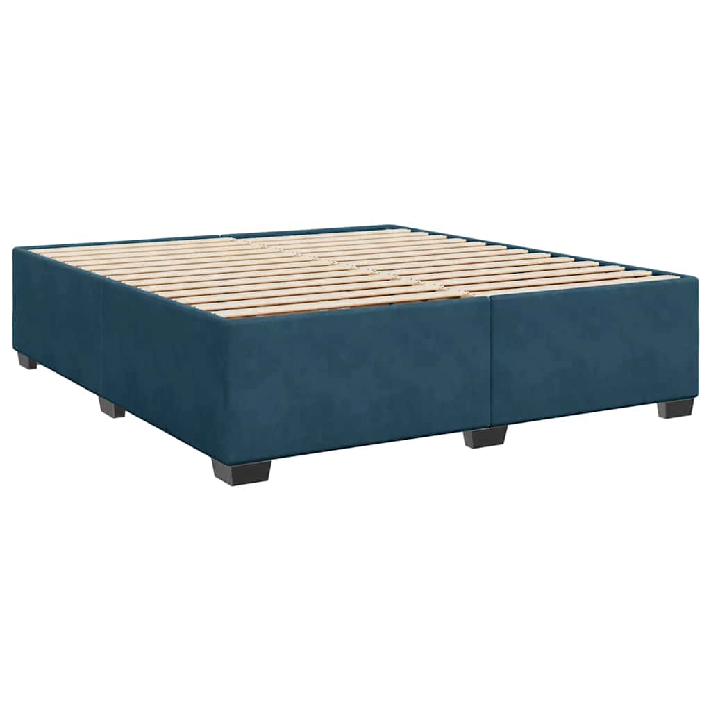 Sommier à lattes de lit et matelas Bleu foncé 180x200cm Velours - XIOS
