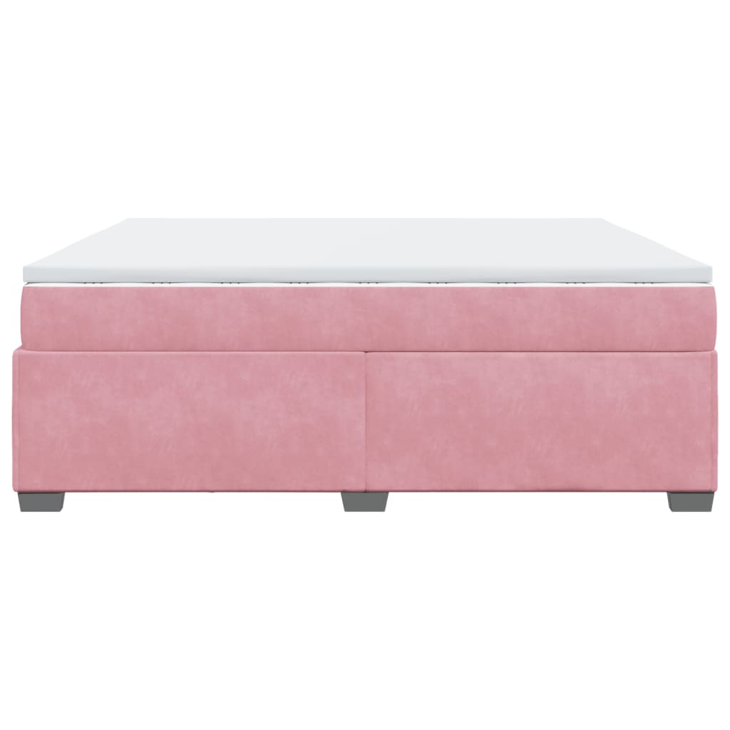 Sommier à lattes de lit avec matelas Rose 200x200 cm Velours - XIOS