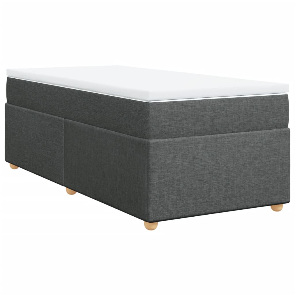 Sommier à lattes de lit avec matelas Gris foncé 80x200 cm Tissu - XIOS