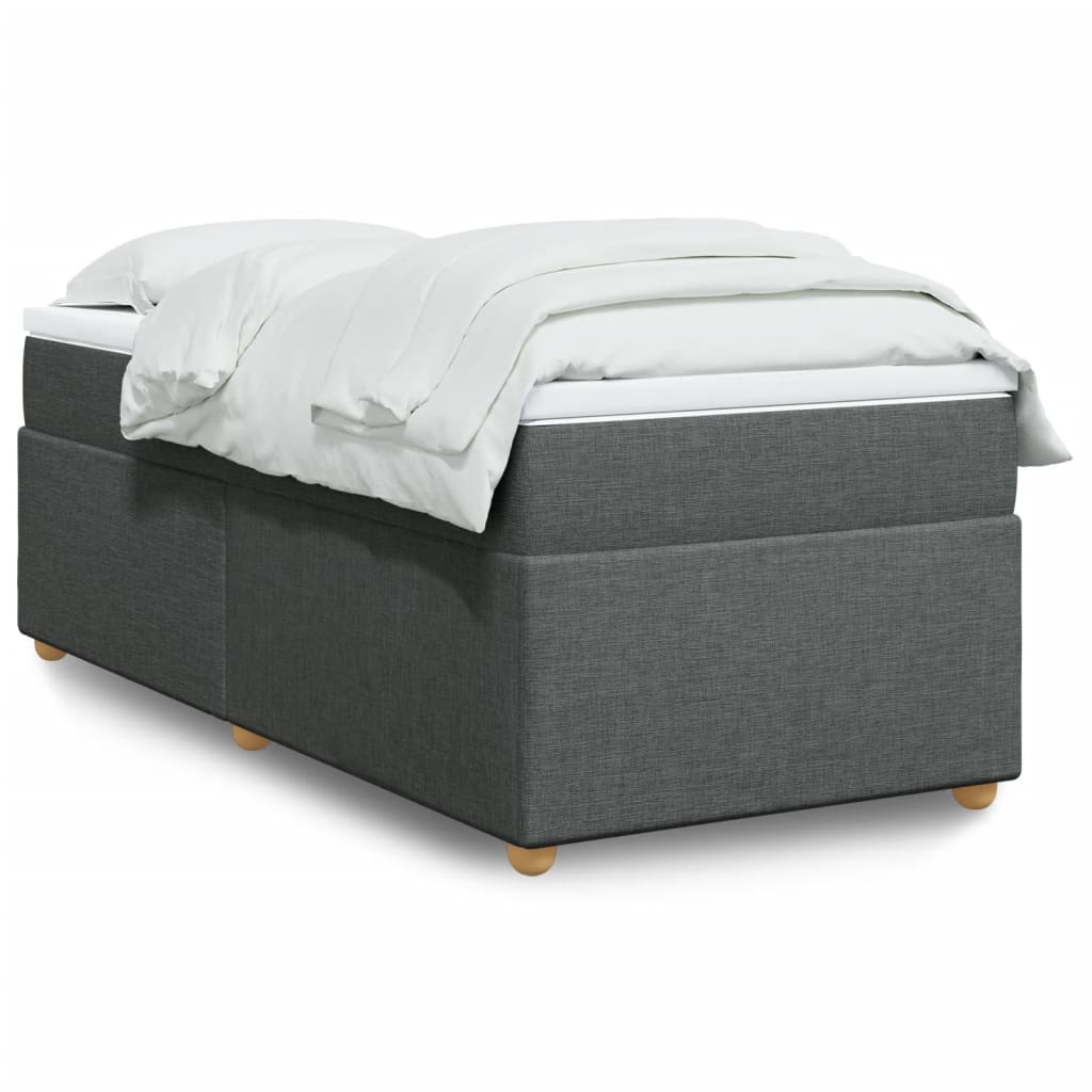 Sommier à lattes de lit avec matelas Gris foncé 80x200 cm Tissu - XIOS